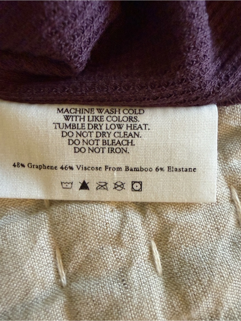Cozy Earth bamboo ribbed Tank Top XXL Plum NWT - Picture 4 of 7